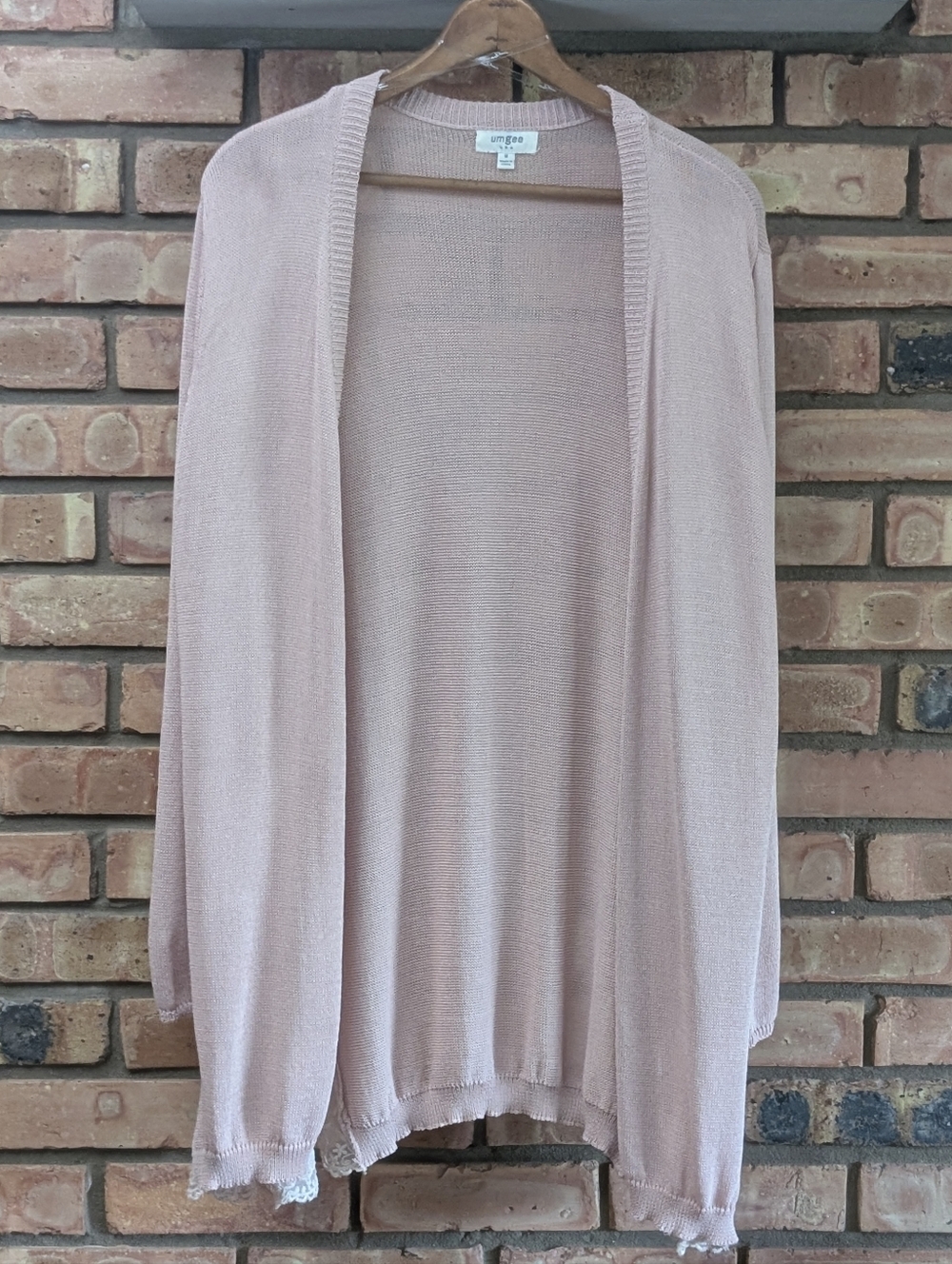 Umgee Pink Lace Cardigan Sweater